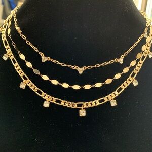 On 34th gold necklace